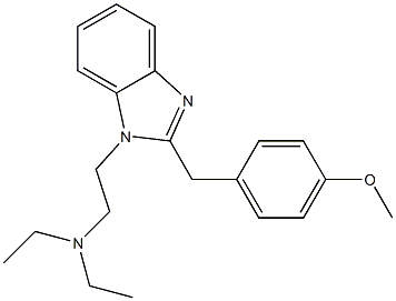 1-[2-(Diethylamino)ethyl]-2-(p-methoxybenzyl)-1H-benzimidazole 结构式