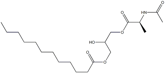 1-[(N-Acetyl-L-alanyl)oxy]-2,3-propanediol 3-dodecanoate 结构式