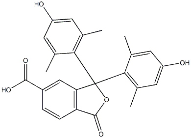 1,3-Dihydro-1,1-bis(4-hydroxy-2,6-dimethylphenyl)-3-oxoisobenzofuran-6-carboxylic acid 结构式