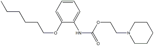 1-[2-[[(2-(Hexyloxy)phenyl)amino]carbonyloxy]ethyl]piperidine 结构式