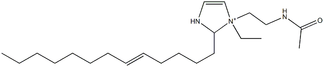 1-[2-(Acetylamino)ethyl]-1-ethyl-2-(5-tridecenyl)-4-imidazoline-1-ium 结构式