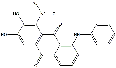 1-Anilino-6,7-dihydroxy-8-nitroanthraquinone 结构式