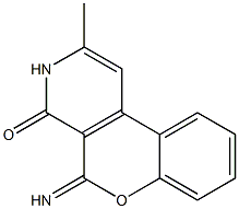 5-Imino-2-methyl-5H-[1]benzopyrano[3,4-c]pyridin-4(3H)-one 结构式