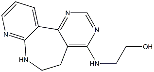 2-[[(6,7-Dihydro-5H-pyrido[2,3-b]pyrimido[4,5-d]azepin)-4-yl]amino]ethanol 结构式