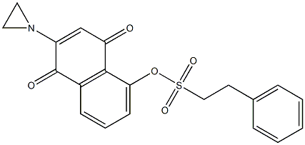 2-(1-Aziridinyl)-5-[2-phenylethylsulfonyloxy]-1,4-naphthoquinone 结构式