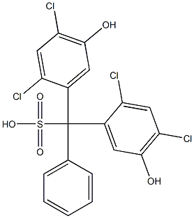 Bis(2,4-dichloro-5-hydroxyphenyl)phenylmethanesulfonic acid 结构式