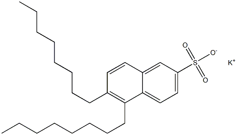 5,6-Dioctyl-2-naphthalenesulfonic acid potassium salt 结构式