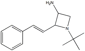 1-(1,1-Dimethylethyl)-2-[(E)-2-phenylethenyl]-3-azetidinamine 结构式