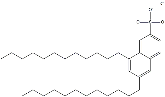 6,8-Didodecyl-2-naphthalenesulfonic acid potassium salt 结构式
