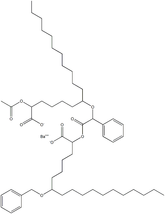 Bis(7-benzyloxy-2-acetyloxystearic acid)barium salt 结构式