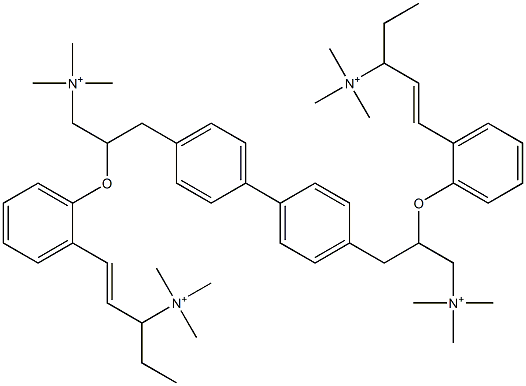 3,3'-[[1,1'-Biphenyl]-4,4'-diylbis(2,1-ethenediyl-2,1-phenyleneoxy)]bis[N,N,N-trimethyl-1-propanaminium] 结构式