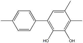 5,6-Dimethyl-3-(4-methylphenyl)benzene-1,2-diol 结构式