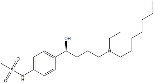 N-[4-[(1S)-4-(Ethylheptylamino)-1-hydroxybutyl]phenyl]methanesulfonamide 结构式