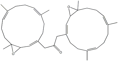 [(1E,7E,11E)-3,4-Epoxy-4,8,12-trimethyl-1,7,11-cyclotetradecatrien-1-yl](methyl) ketone 结构式