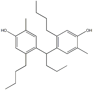 4,4'-Butylidenebis(2-methyl-5-butylphenol) 结构式