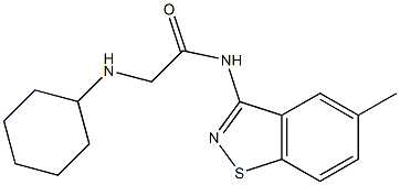 N-(5-Methyl-1,2-benzisothiazol-3-yl)-2-cyclohexylaminoacetamide 结构式