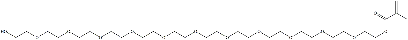 Methacrylic acid (35-hydroxy-3,6,9,12,15,18,21,24,27,30,33-undecaoxapentatriacontan-1-yl) ester 结构式