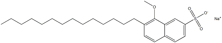 8-Methoxy-7-tetradecyl-2-naphthalenesulfonic acid sodium salt 结构式