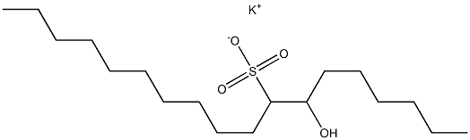 7-Hydroxyoctadecane-8-sulfonic acid potassium salt 结构式
