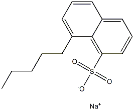 8-Pentyl-1-naphthalenesulfonic acid sodium salt 结构式