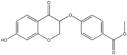 4-[(3,4-Dihydro-7-hydroxy-4-oxo-2H-1-benzopyran)-3-yloxy]benzoic acid methyl ester 结构式