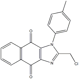 2-(Chloromethyl)-1-(4-methylphenyl)-1H-naphth[2,3-d]imidazole-4,9-dione 结构式