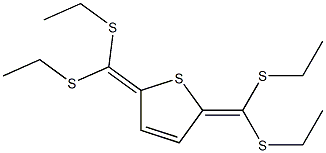 2,5-Bis[bis(ethylthio)methylene]-2,5-dihydrothiophene 结构式