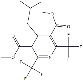 3,4-Dihydro-2,6-bis(trifluoromethyl)-4-isobutylpyridine-3,5-dicarboxylic acid dimethyl ester 结构式