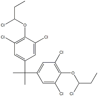 1,1'-[Isopropylidenebis(2,6-dichloro-4,1-phenyleneoxy)]bis(1-chloropropane) 结构式