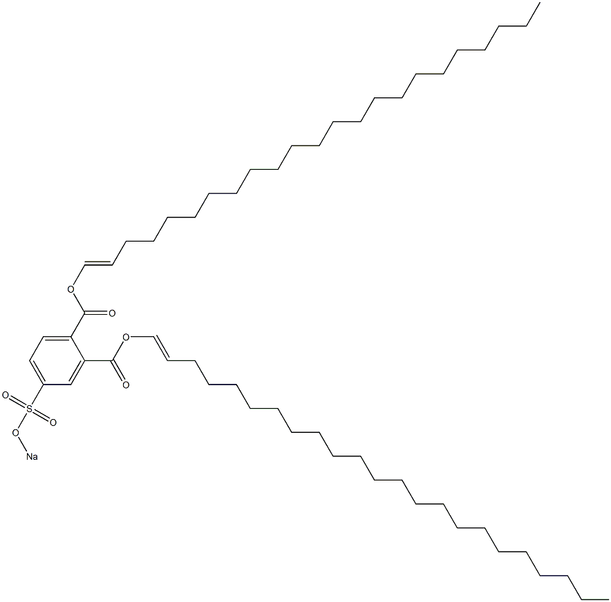 4-(Sodiosulfo)phthalic acid di(1-tricosenyl) ester 结构式