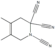 1,6,6-Tricyano-3,4-dimethyl-1,2,5,6-tetrahydropyridine 结构式