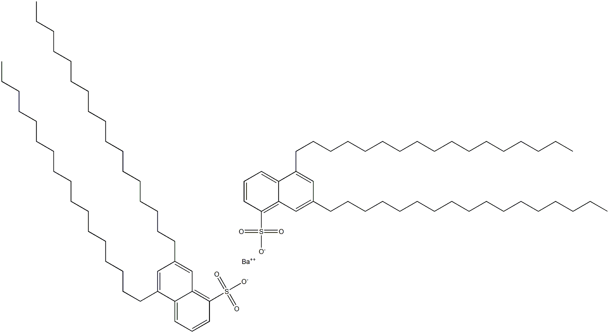 Bis(5,7-diheptadecyl-1-naphthalenesulfonic acid)barium salt 结构式