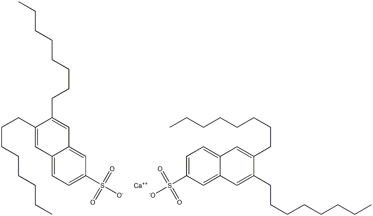 Bis(6,7-dioctyl-2-naphthalenesulfonic acid)calcium salt 结构式