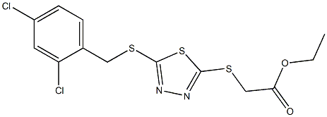 [[5-(2,4-Dichlorobenzylthio)-1,3,4-thiadiazol-2-yl]thio]acetic acid ethyl ester 结构式