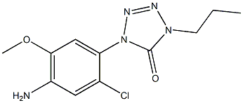 1-(2-Chloro-4-amino-5-methoxyphenyl)-4-propyl-1H-tetrazol-5(4H)-one 结构式