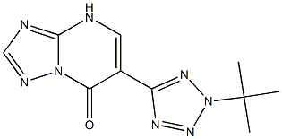 6-(2-tert-Butyl-2H-tetrazol-5-yl)[1,2,4]triazolo[1,5-a]pyrimidin-7(4H)-one 结构式