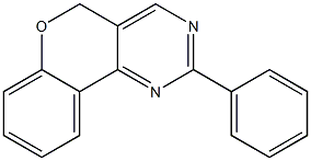 2-Phenyl-5H-[1]benzopyrano[4,3-d]pyrimidine 结构式