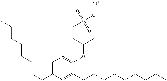 3-(2,4-Dinonylphenoxy)butane-1-sulfonic acid sodium salt 结构式