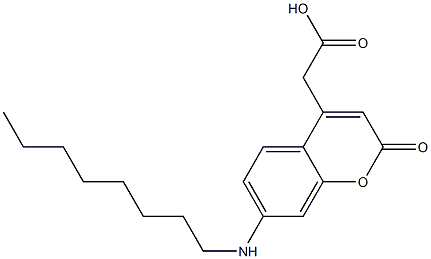 7-(Octylamino)-2-oxo-2H-1-benzopyran-4-acetic acid 结构式