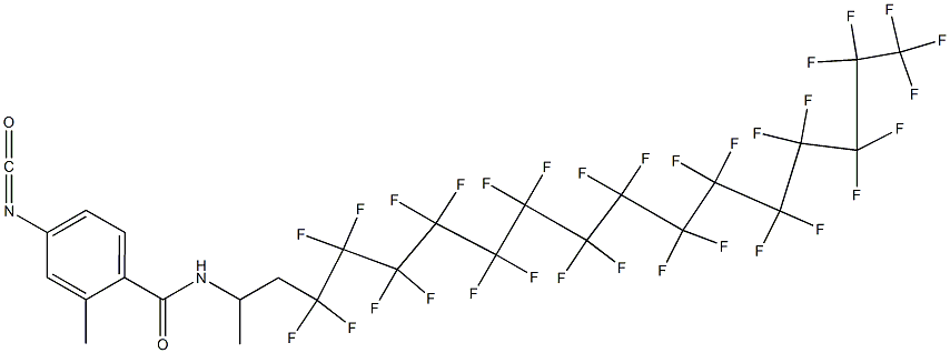 4-Isocyanato-2-methyl-N-[2-(hentriacontafluoropentadecyl)-1-methylethyl]benzamide 结构式