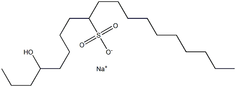 4-Hydroxynonadecane-9-sulfonic acid sodium salt 结构式