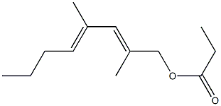 Propionic acid 2,4-dimethyl-2,4-octadienyl ester 结构式