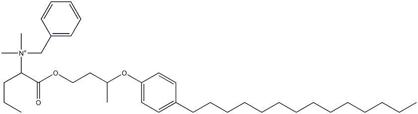 N,N-Dimethyl-N-benzyl-N-[1-[[3-(4-tetradecylphenyloxy)butyl]oxycarbonyl]butyl]aminium 结构式