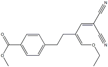 4-[5,5-Dicyano-3-(ethoxymethylene)-4-pentenyl]benzoic acid methyl ester 结构式