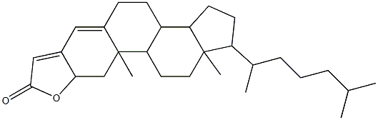 1,2,3,3a,3b,4,5,9a,10,10a,10b,11,12,12a-Tetradecahydro-10a,12a-dimethyl-1-(1,5-dimethylhexyl)-8H-cyclopenta[7,8]phenanthro[3,2-b]furan-8-one 结构式