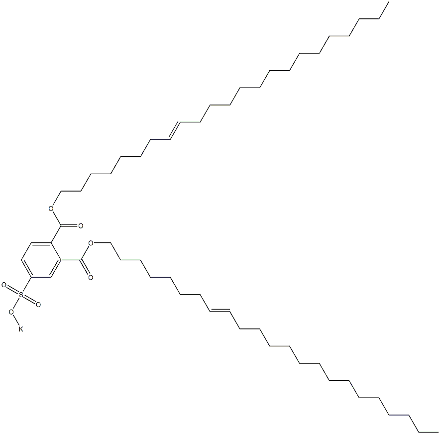 4-(Potassiosulfo)phthalic acid di(8-tricosenyl) ester 结构式