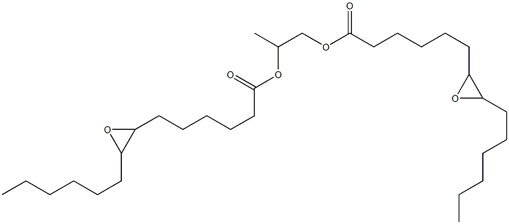 Bis(7,8-epoxymyristic acid)1,2-propanediyl ester 结构式