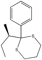 (+)-2-[(R)-sec-Butyl]-2-phenyl-1,3-dithiane 结构式