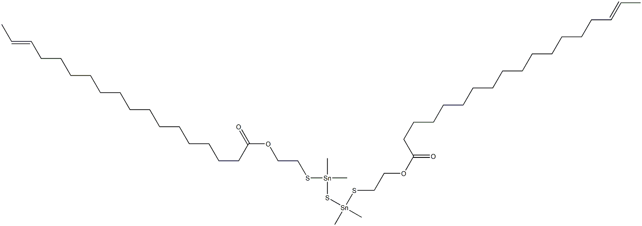 Bis[dimethyl[[2-(15-heptadecenylcarbonyloxy)ethyl]thio]stannyl] sulfide 结构式