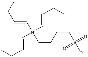 N,N,N-Tri(1-butenyl)-4-sulfonato-1-butanaminium 结构式